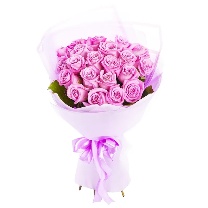 Букет из 21 розовой розы эквадор