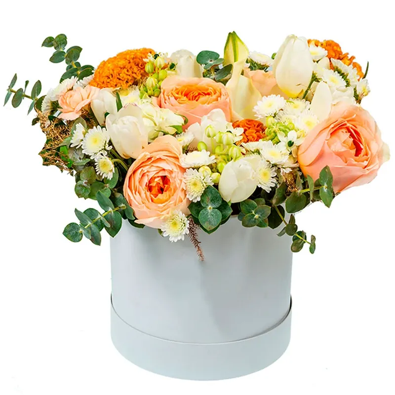 Цветы в коробке «Сударушка»